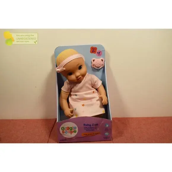 Gigglescape 14" Girl Baby Doll - Blonde Hair + Blue Eyes - Picture 1 of 10